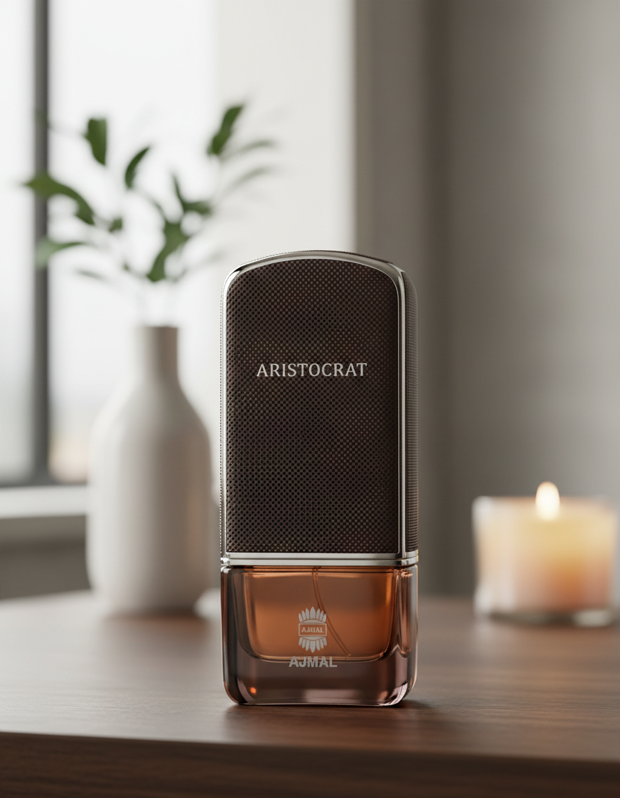 Ajmal ARISTOCRAT perfume bottle in premium setting