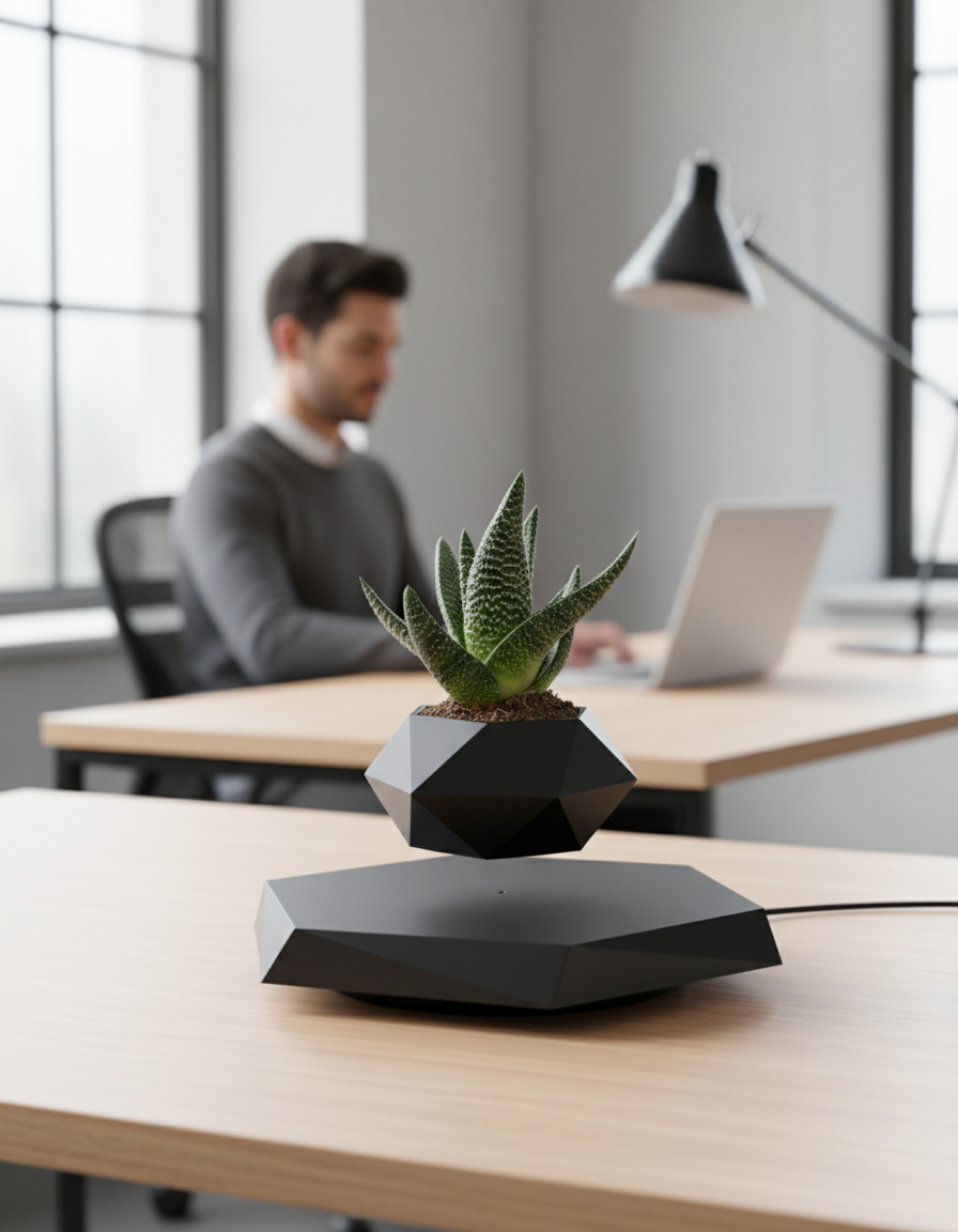 Team collaboration and product development of levitating bonsai technology