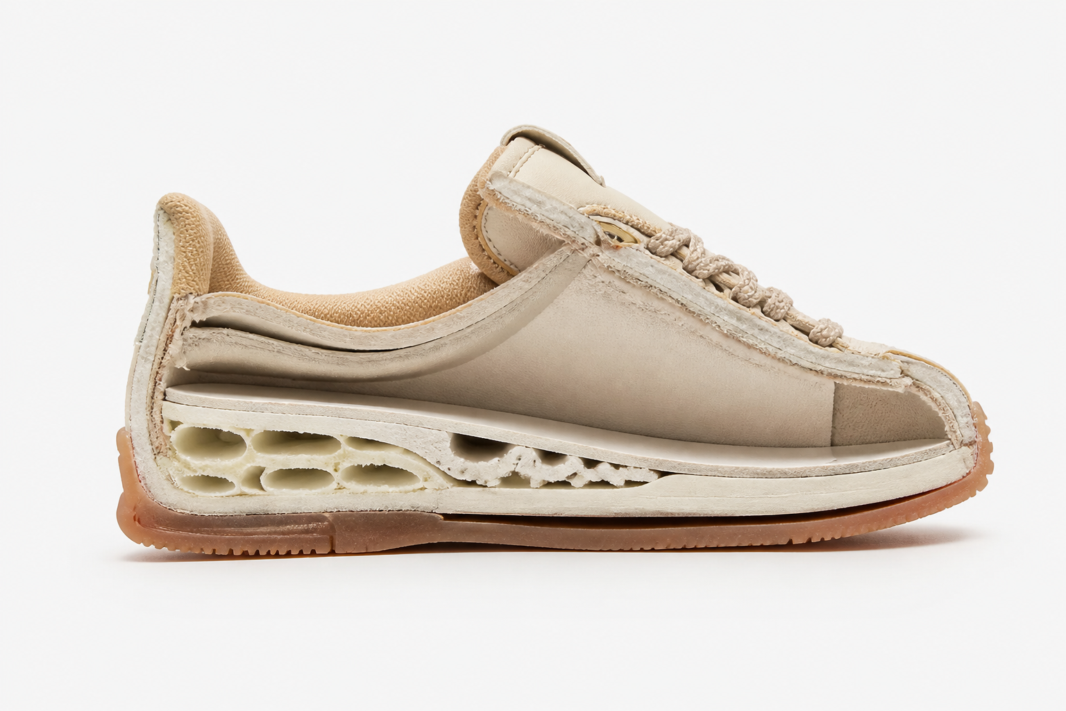 Cross-section view showing Aeres HALO internal cushioning technology and engineered fit padding with supportive structure visible in detailed cutaway illustration