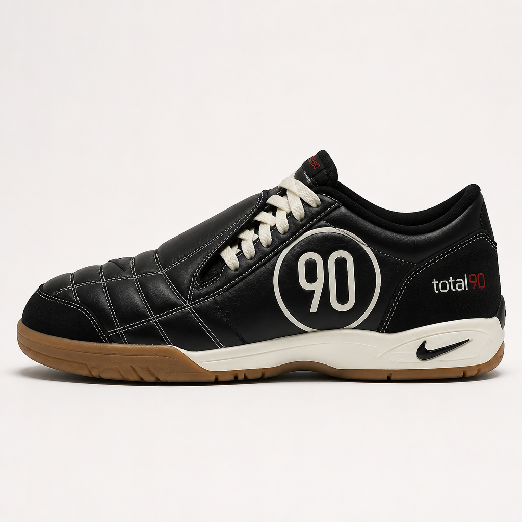 Side view of Nike sneaker showing the full silhouette and swoosh logo on neutral background