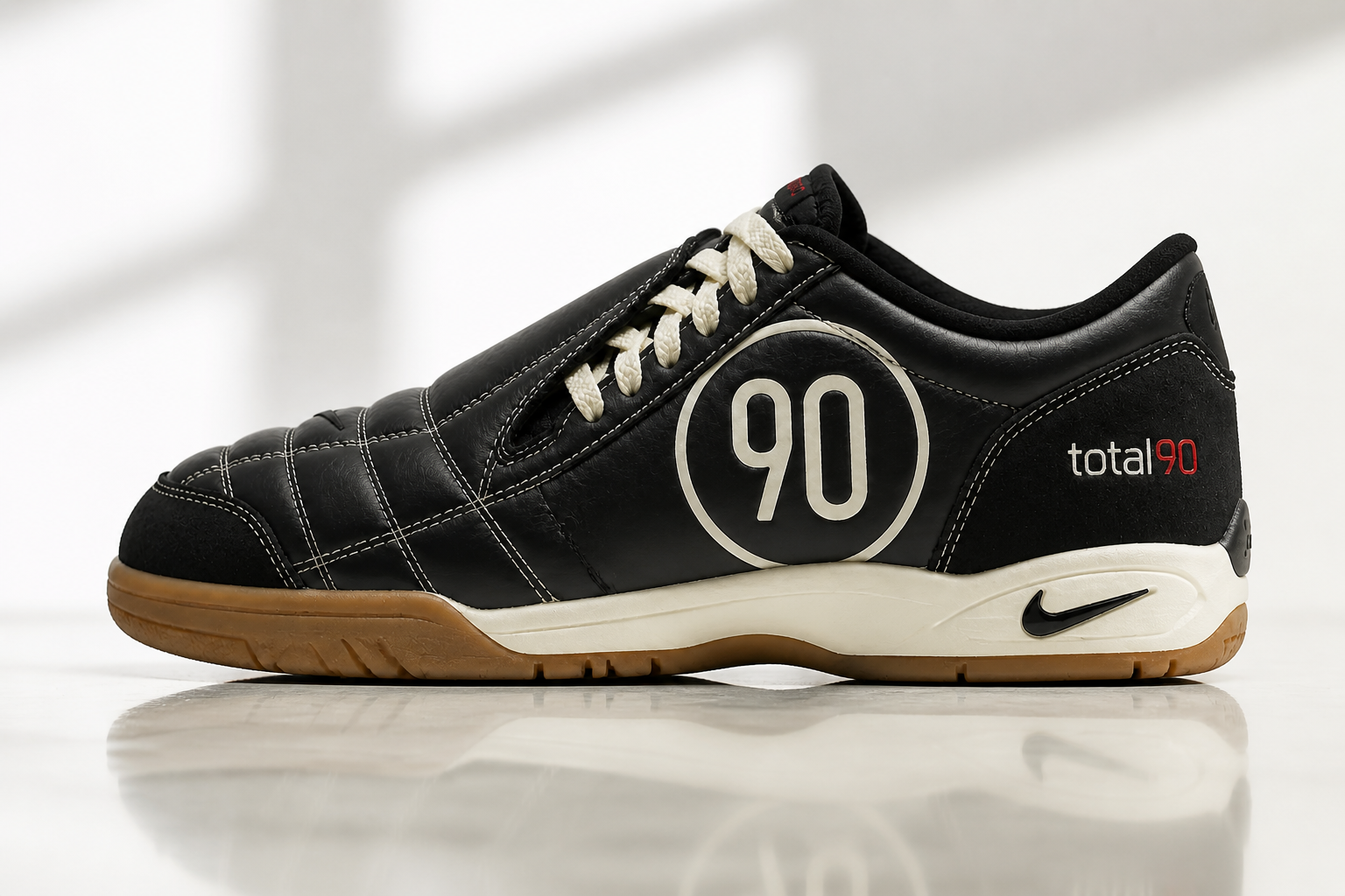 Side-by-side highlight shot of the Nike sneaker showing lightweight cushioning, breathable mesh upper, and clean minimal silhouette on bright clean background