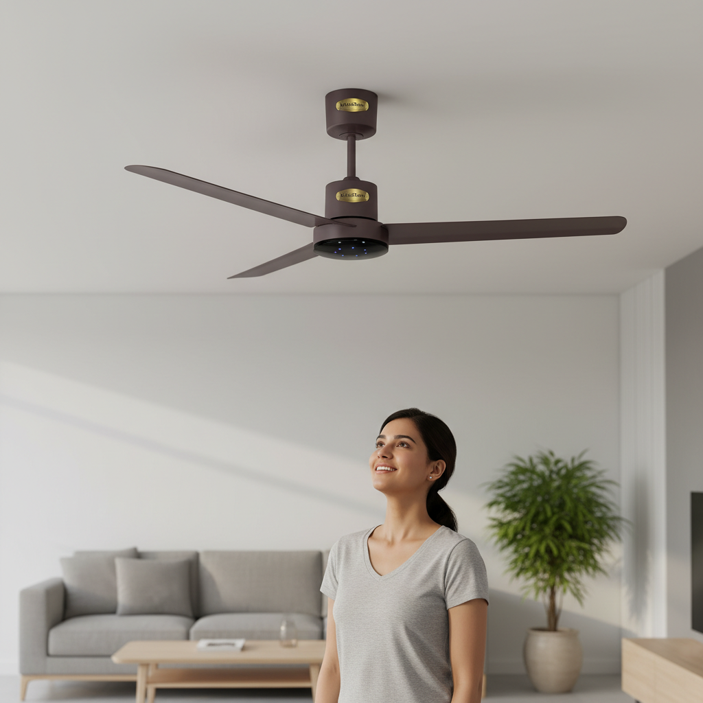 Khaitan Aeroslim BLDC Ceiling Fan in Smoke Brown