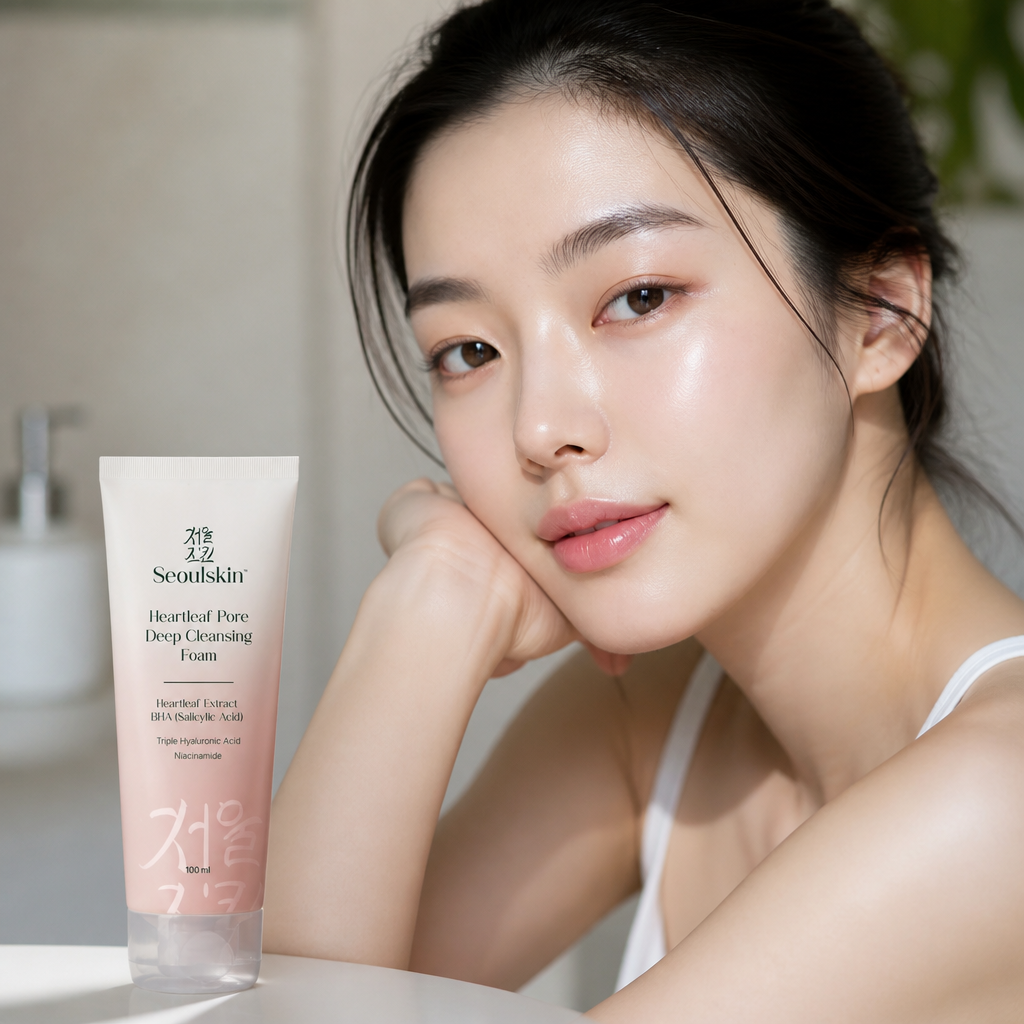 하트리프 성분이 피부 자극을 진정시키는 클로즈업 - 빨간 기가 가라앉는 효과