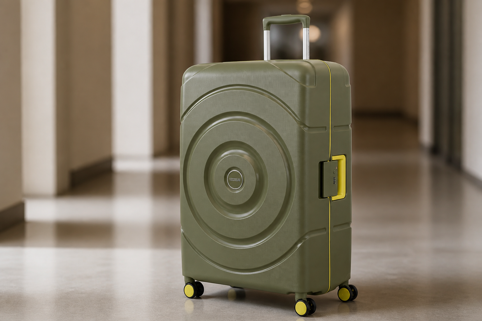 Close-up view of Circurity's innovative 3-point lock mechanism with three reinforced locking points ensuring maximum security for travel belongings