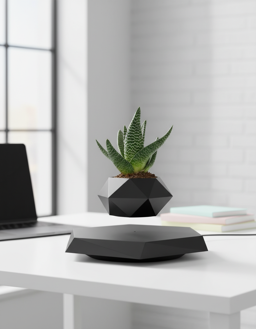 Demonstration of magnetic levitation technology and smooth rotation mechanism