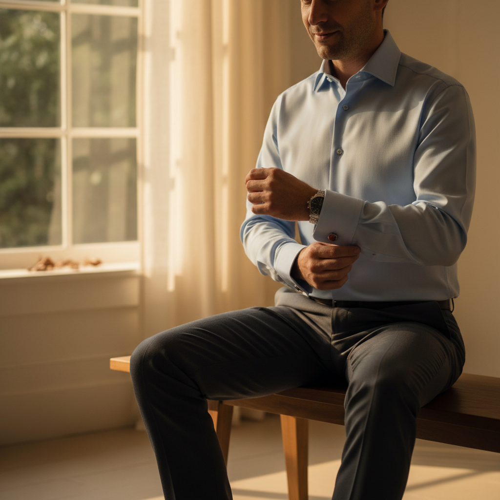 Professional Men's Shirt styled with accessories