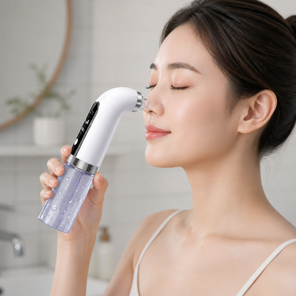 세련된 화이트 디자인의 블랙헤드 밤akuVacuum 제품 사진