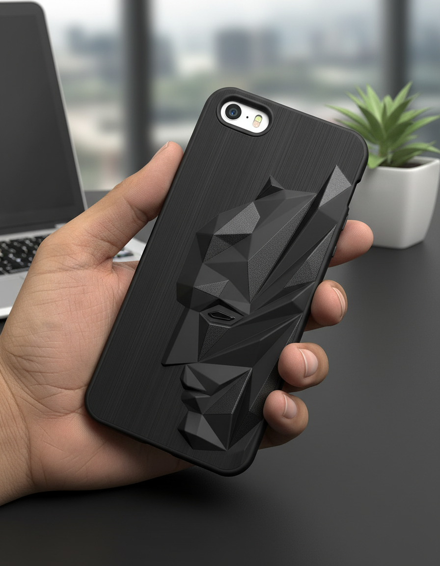 Case showing precision cutouts