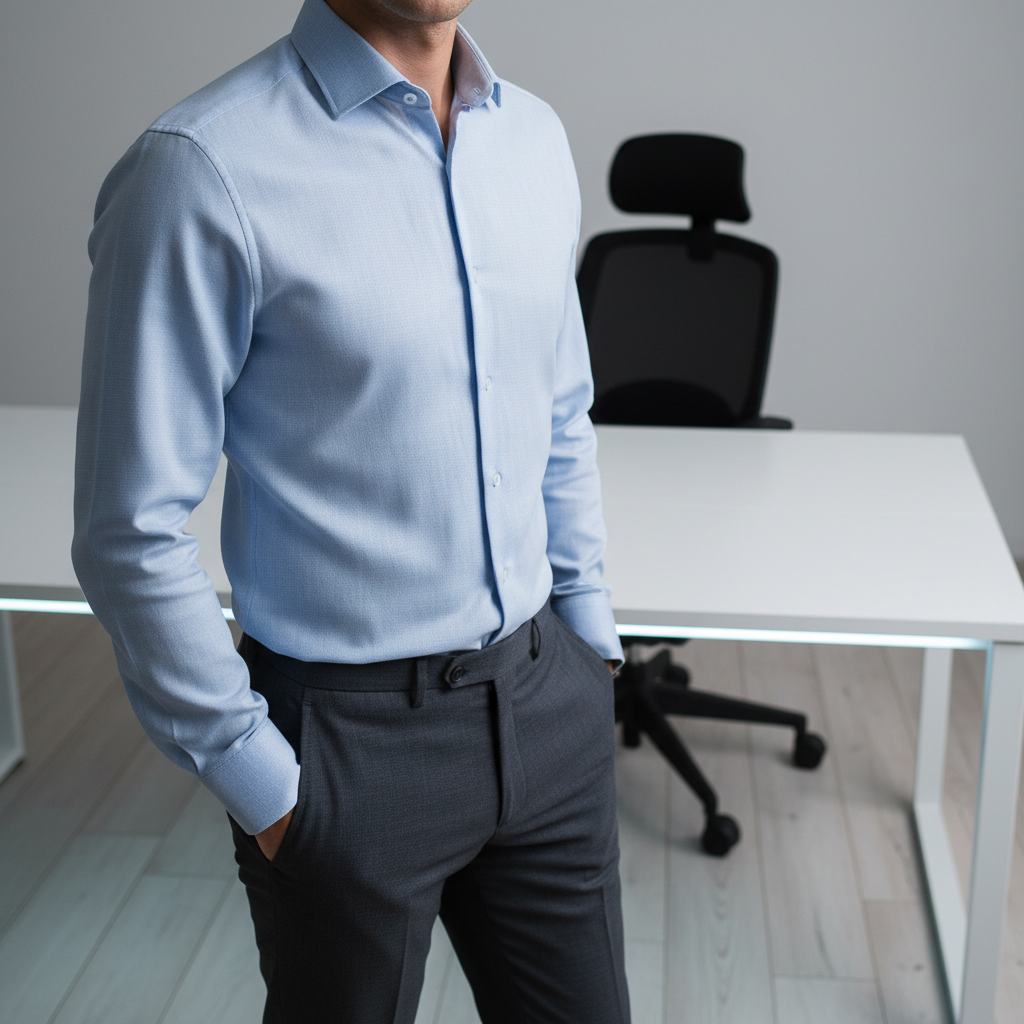 Men's Shirt worn in professional office setting