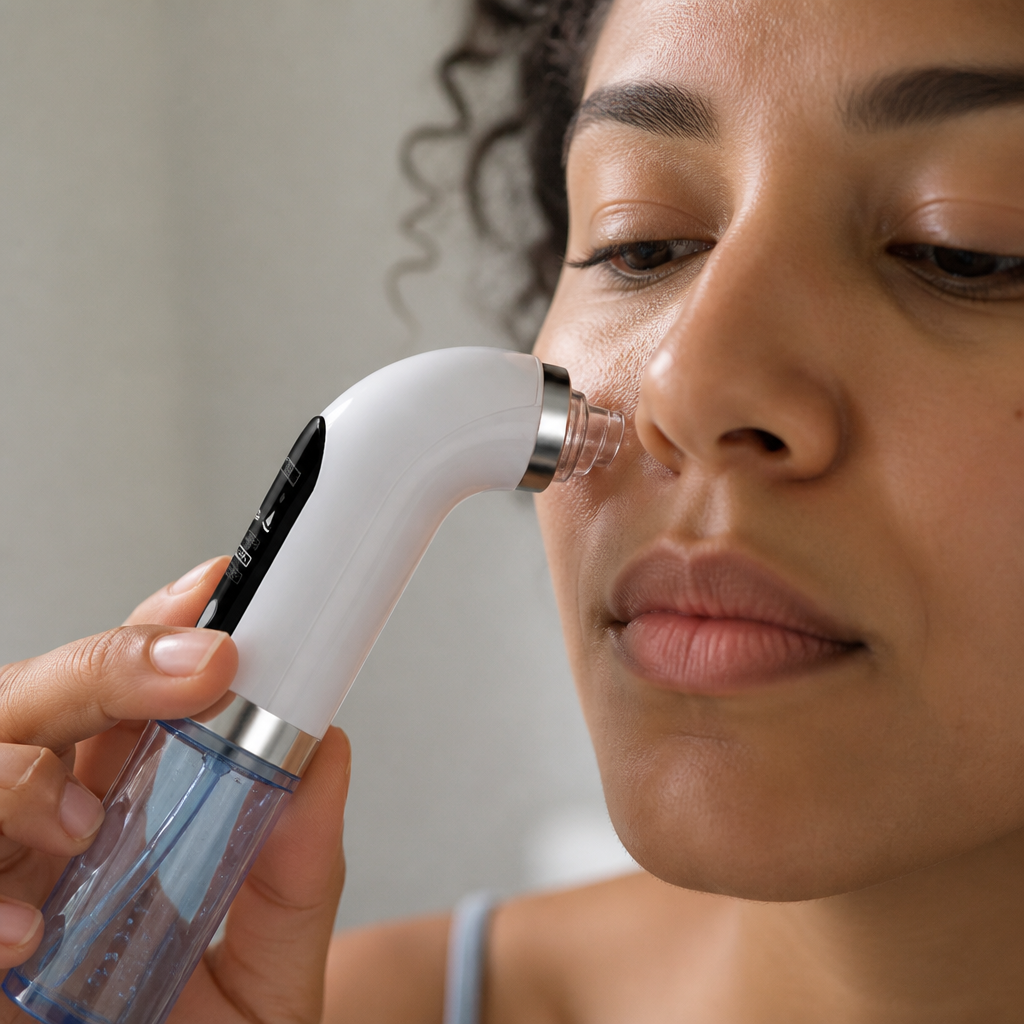 Small precision probe head for targeting small pores in delicate areas