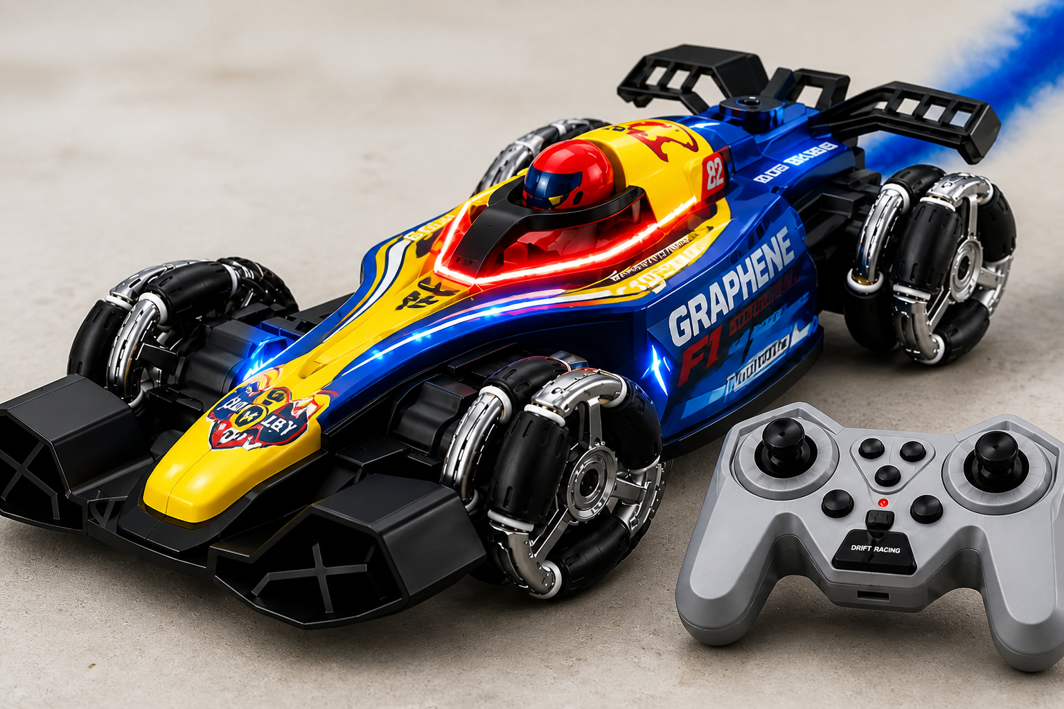 GRAPHENE F1 Double Spray edition in yellow with underglow