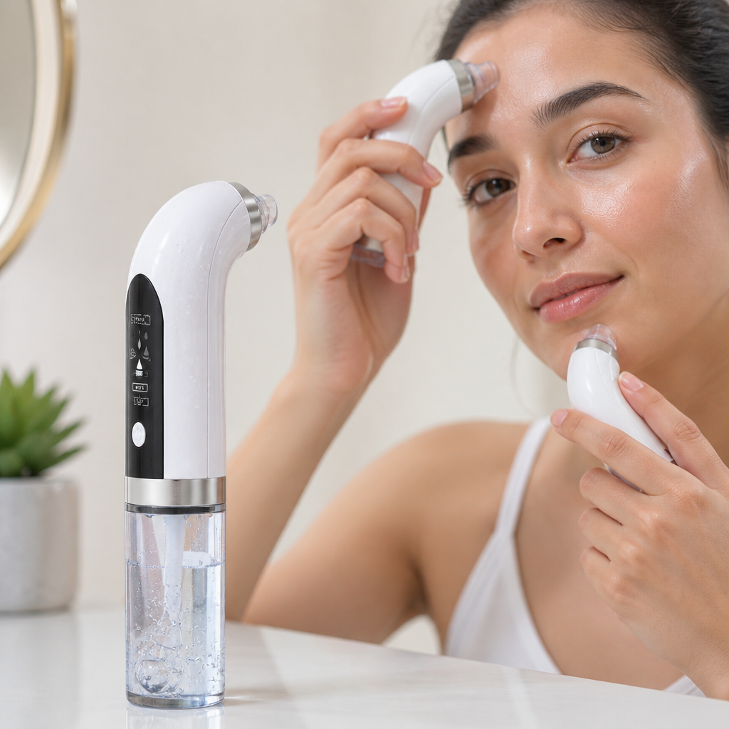 T-zone specialized probe for forehead and chin areas with combination skin