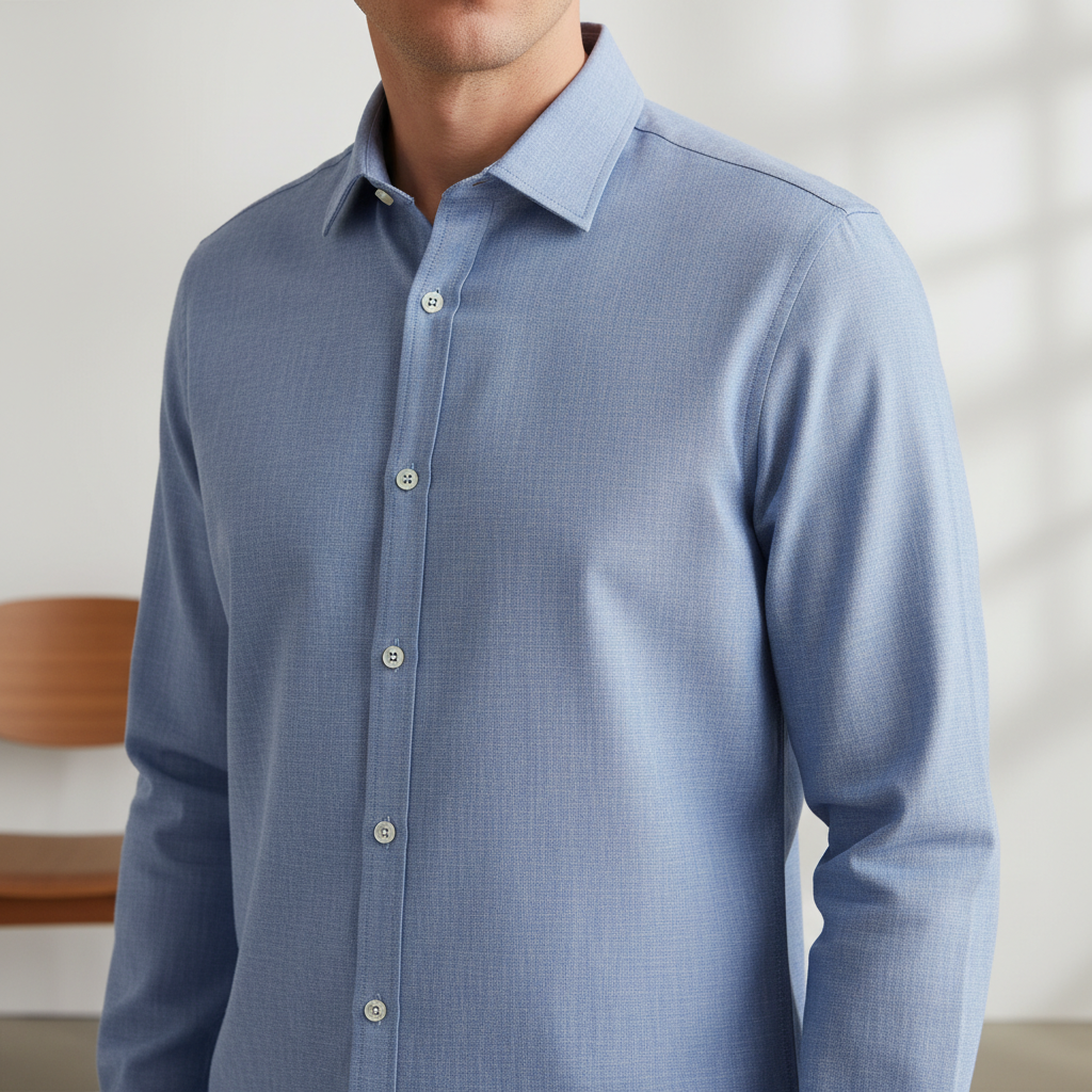 Men's Shirt close-up detail and stitching